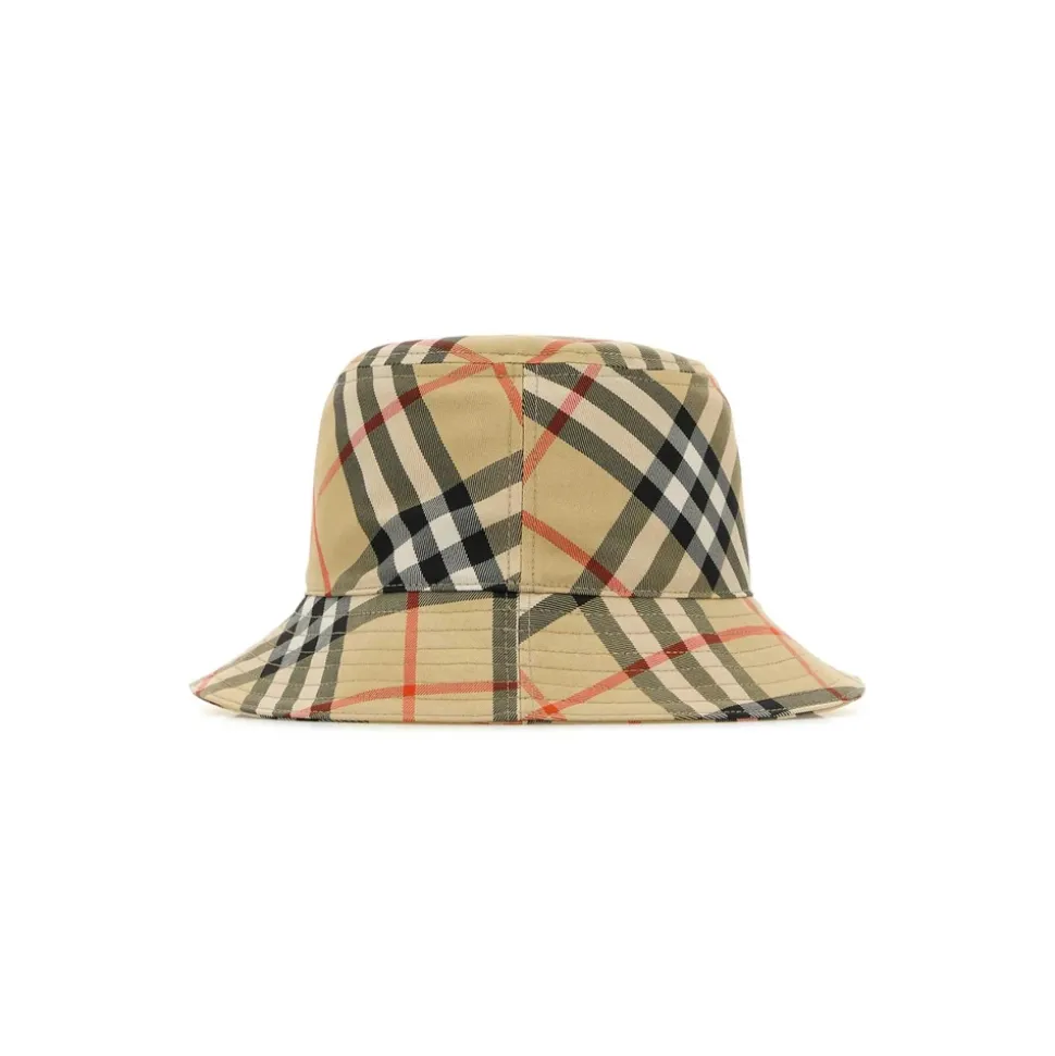 Archive Beige Classic Check Flat Crown Dropped Narrow Brim