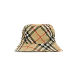 Archive Beige Classic Check Flat Crown Dropped Narrow Brim