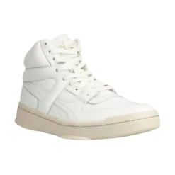 Baskets en Cuir Bout Rond