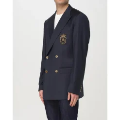 Blazer Bleu Marine à Écusson