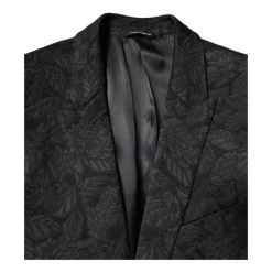 Blazer Brocart Élégant avec Coupe Slim