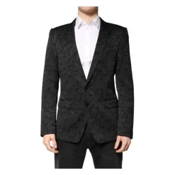 Blazer Brocart Élégant avec Coupe Slim