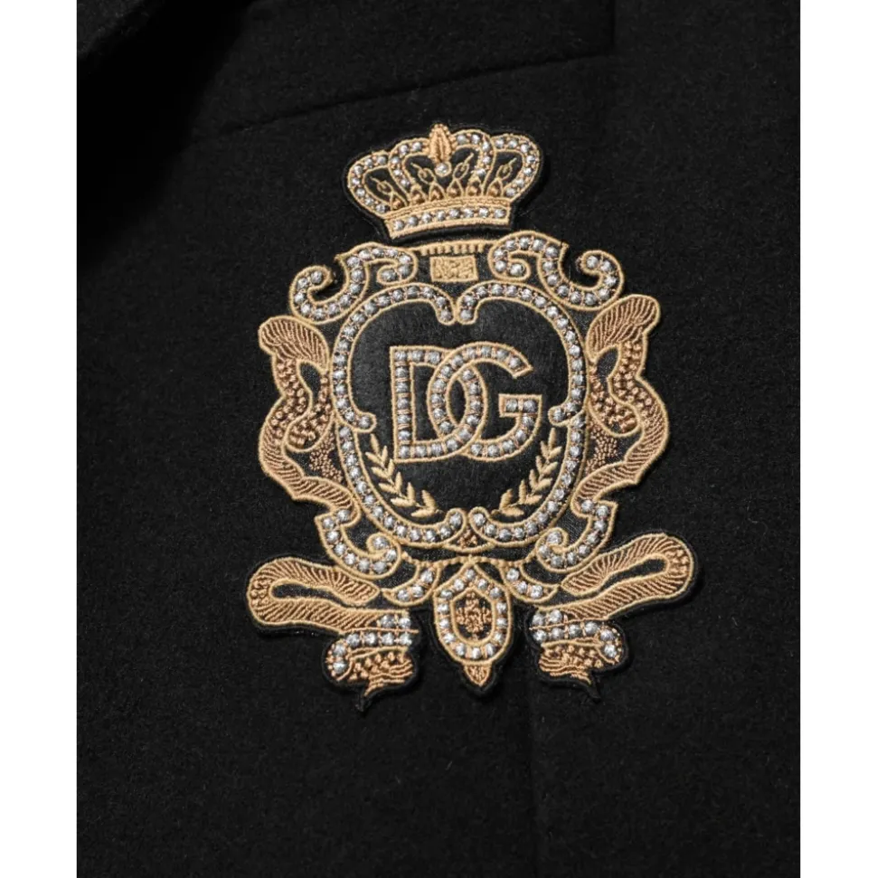 Blazer croisé avec écusson héraldique