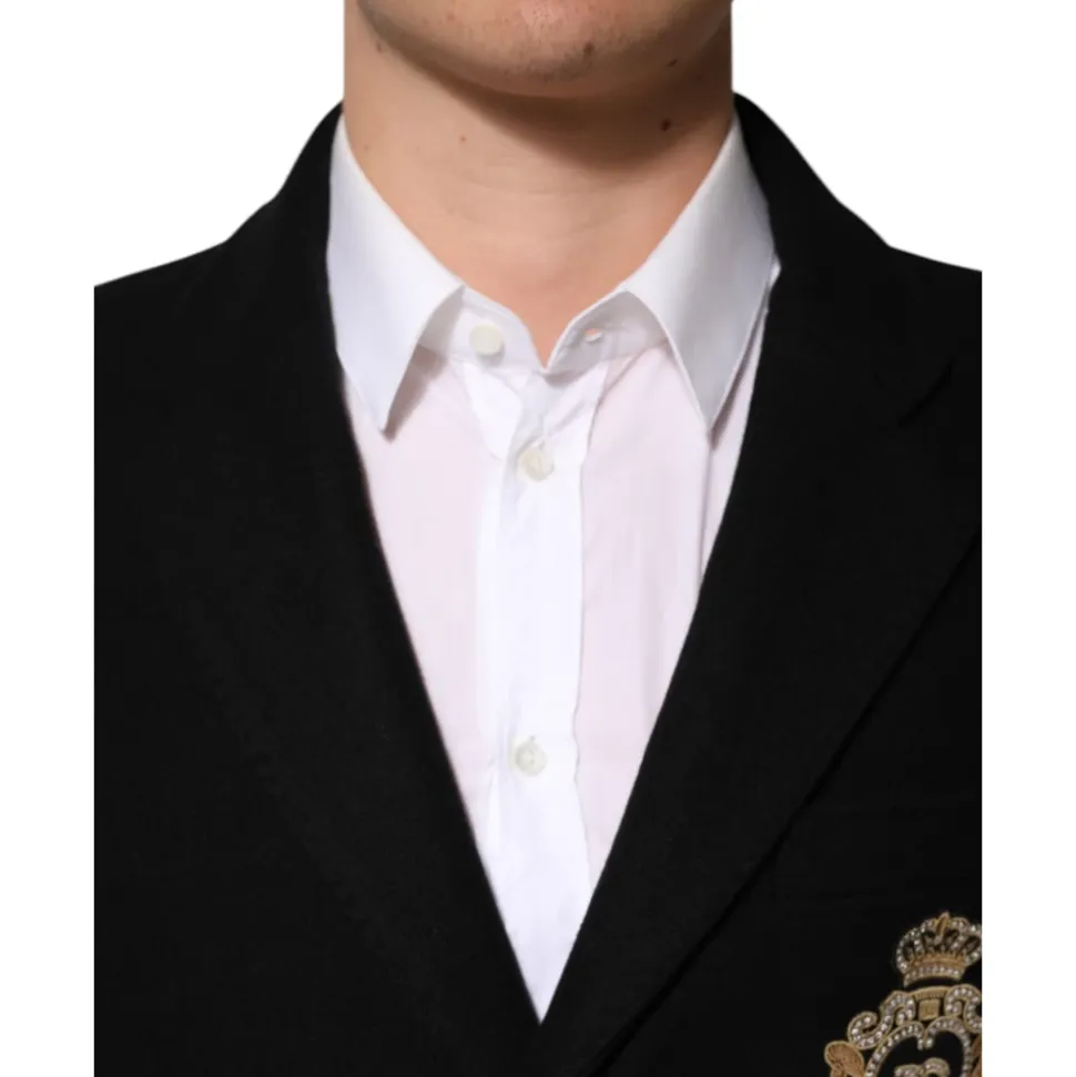 Blazer croisé avec écusson héraldique