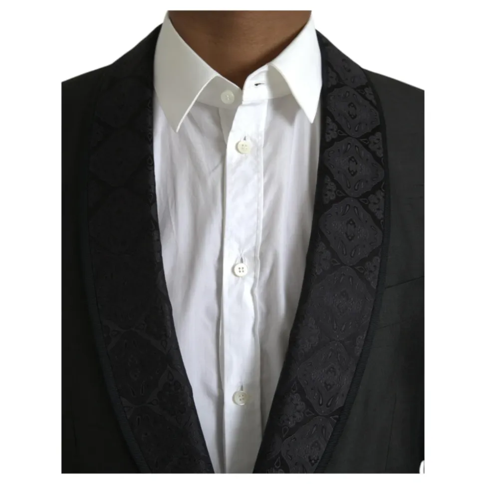 Blazer en Mélange de Soie à Un Bouton