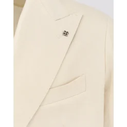 Blazer Lin Habillé Double Boutonnage