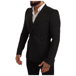 Blazer à rayures avec revers pointus