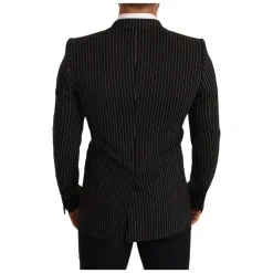Blazer à rayures avec revers pointus