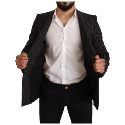 Blazer à rayures avec revers pointus