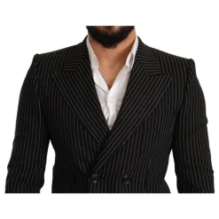 Blazer à rayures avec revers pointus