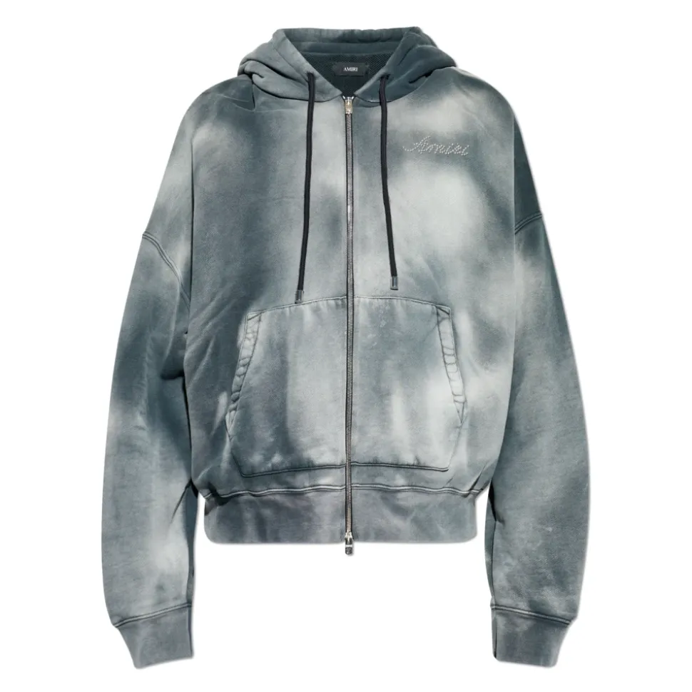 Bones Studded Oversized Zip Hoodie