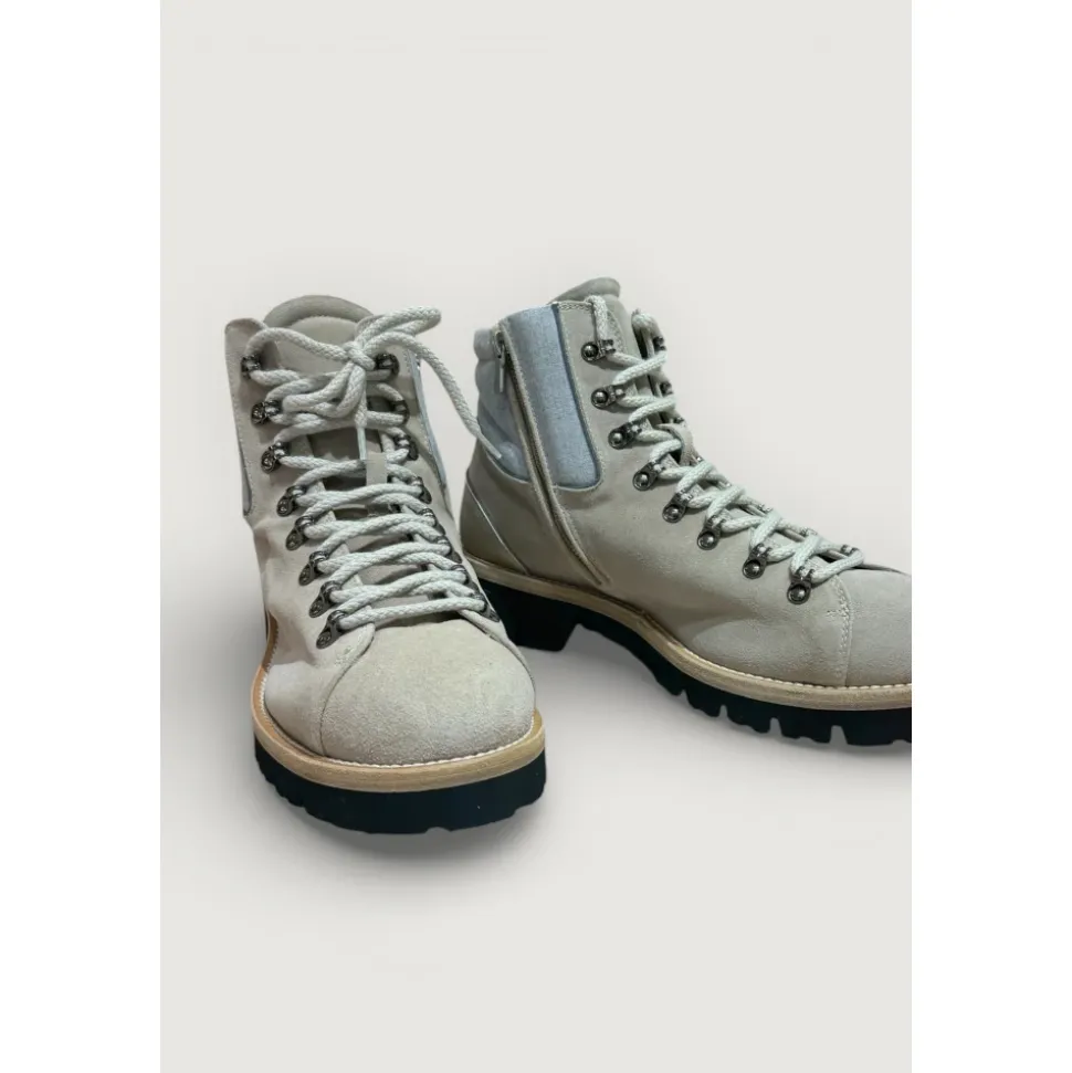 Bottines à lacets et fermeture éclair