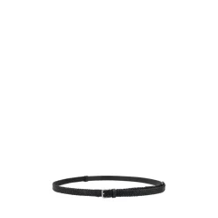 Boucle Argent Ceinture en Cuir Tissé
