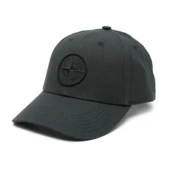 Casquette en coton noir avec logo boussole