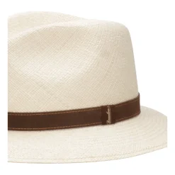 Chapeaux de Paille Panama avec Bandeau Contrastant