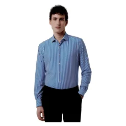 Chemise Active Slim Fit Rayures Bleues