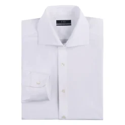 Chemise en coton stretch à col cassé