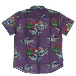 Chemise homme en soie lavande tissée