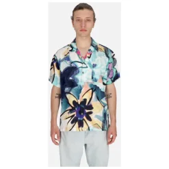 Chemise Manches Courtes Col Camp Tissée