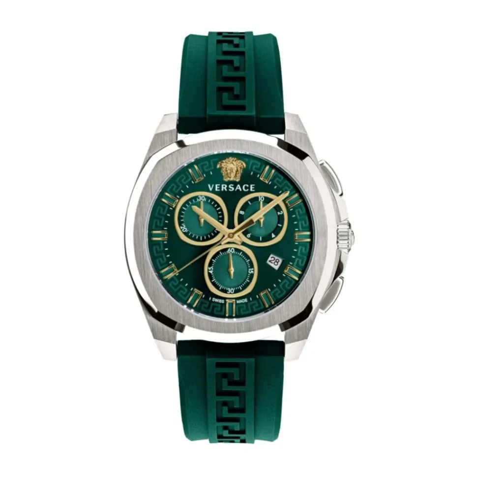 Chrono Geo Chronographe Montre Vert Or