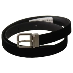Classic Velvet Logo Engraved Metal Buckle Belt