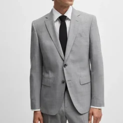 Costume slim en tissu stretch à motifs