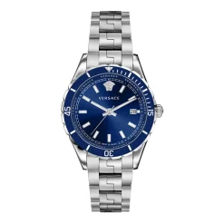 Élégante Cadran Bleu Montre en Acier Inoxydable