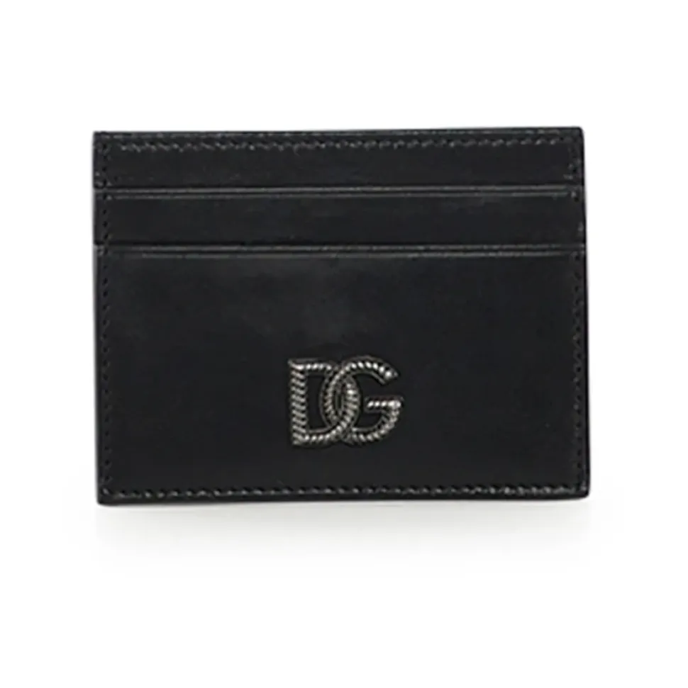 Logo Detail Leather Card Holder