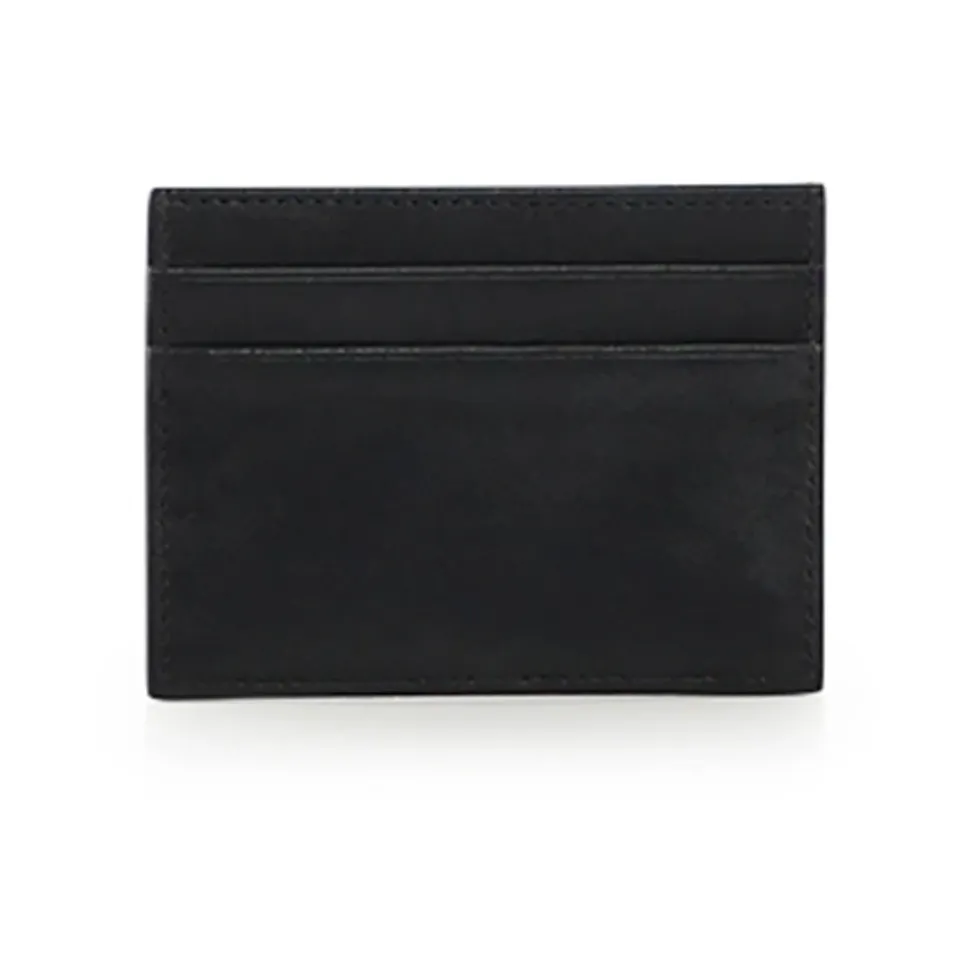 Logo Detail Leather Card Holder