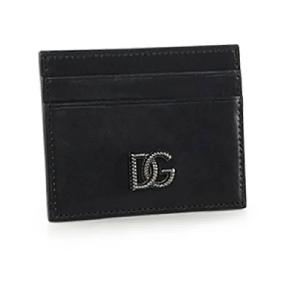 Logo Detail Leather Card Holder