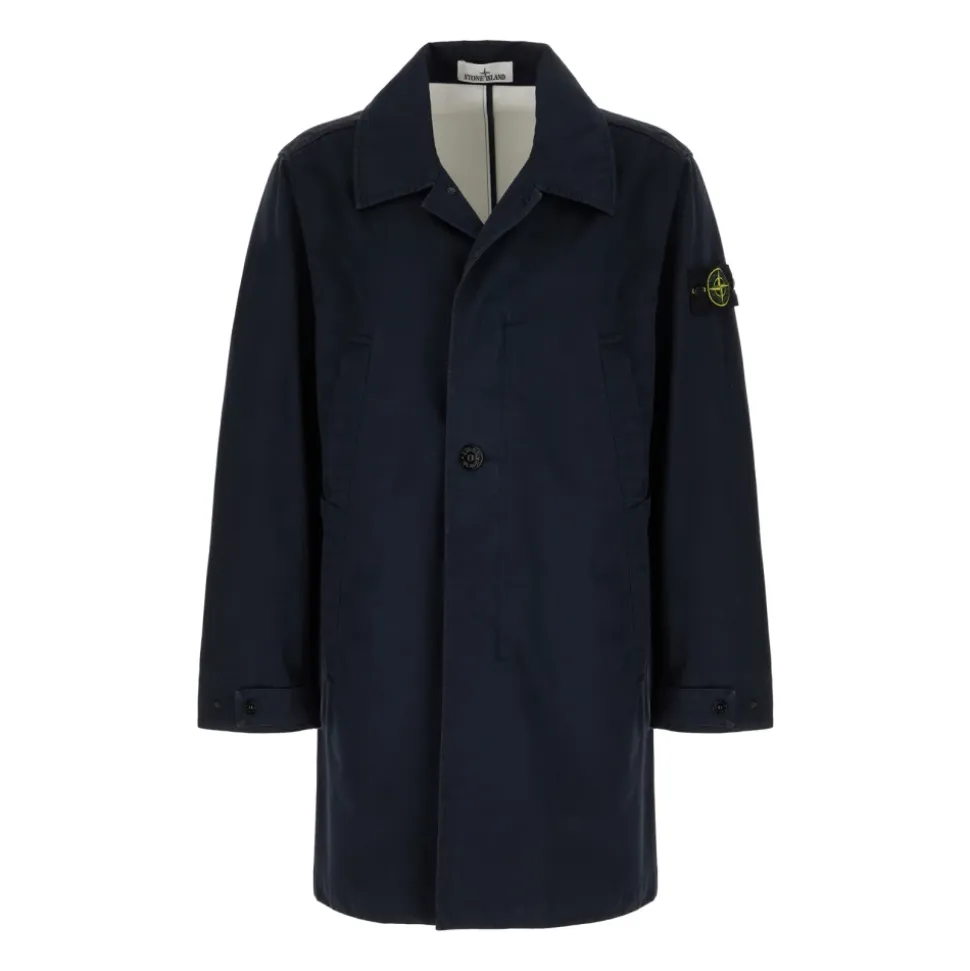 Manteau Boutonné avec Badge Boussole