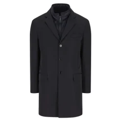 Manteau Double en Gabardine Stretch