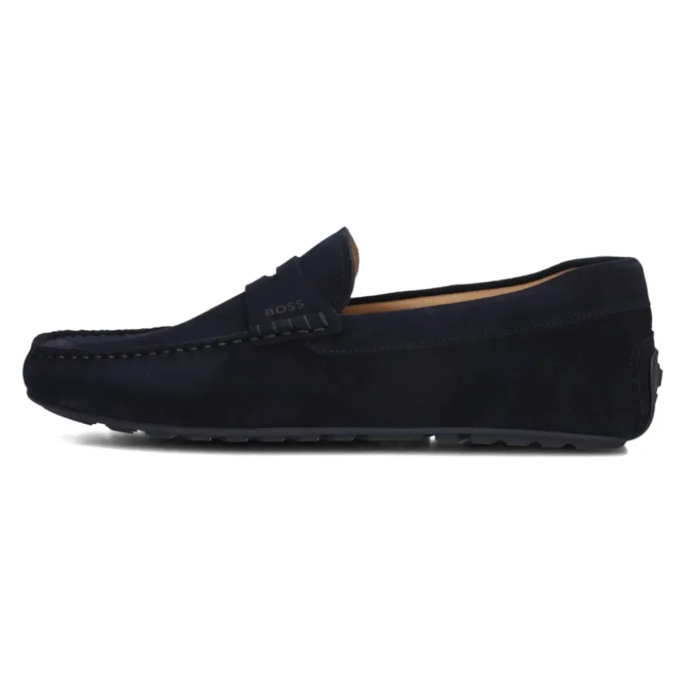 Mocassins Bleus en Daim pour Homme