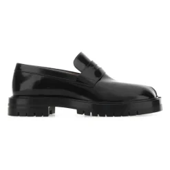 Mocassins Tabi en cuir noir