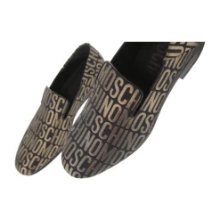 Noir Or Logo Lurex Loafers