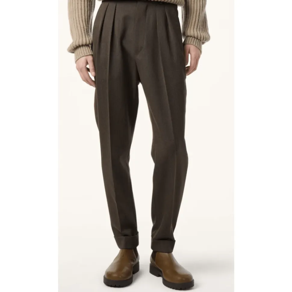 Pantalon Taille Mi-Haute et Jambe Droite