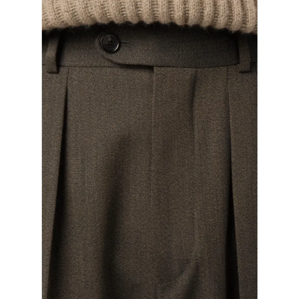 Pantalon Taille Mi-Haute et Jambe Droite