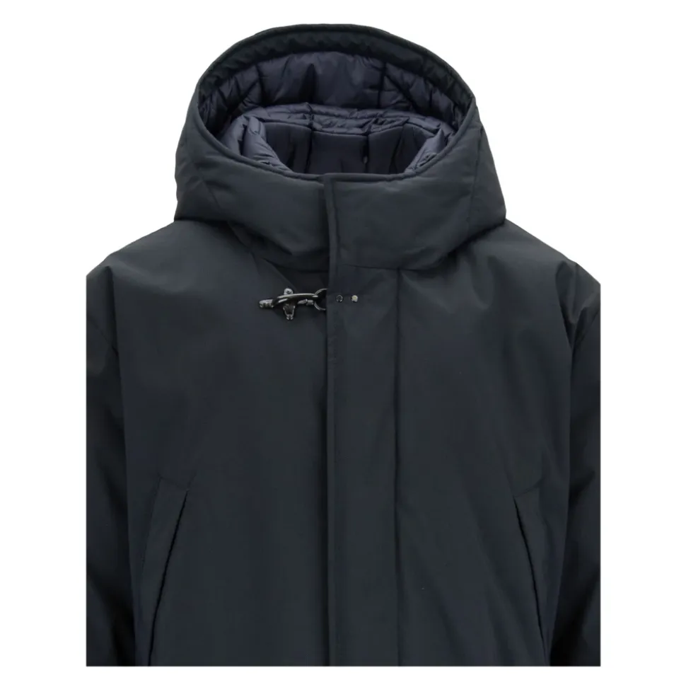 Parka Homme à Bouton Automatique avec Fermeture Éclair