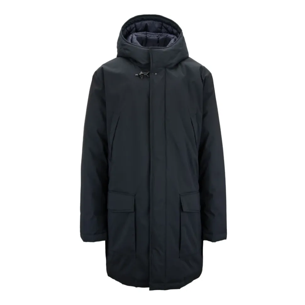 Parka Homme à Bouton Automatique avec Fermeture Éclair