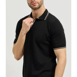 Poloshirt avec Bordure Contrastée