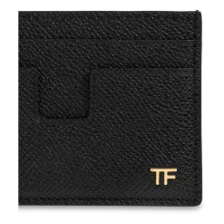 Porte-cartes avec pince à billets en cuir grainé