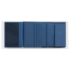 Portefeuille Vertical Trifold avec Poche à Monnaie