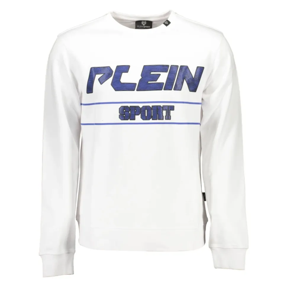 Pull en Coton Blanc avec Détails Contrastants