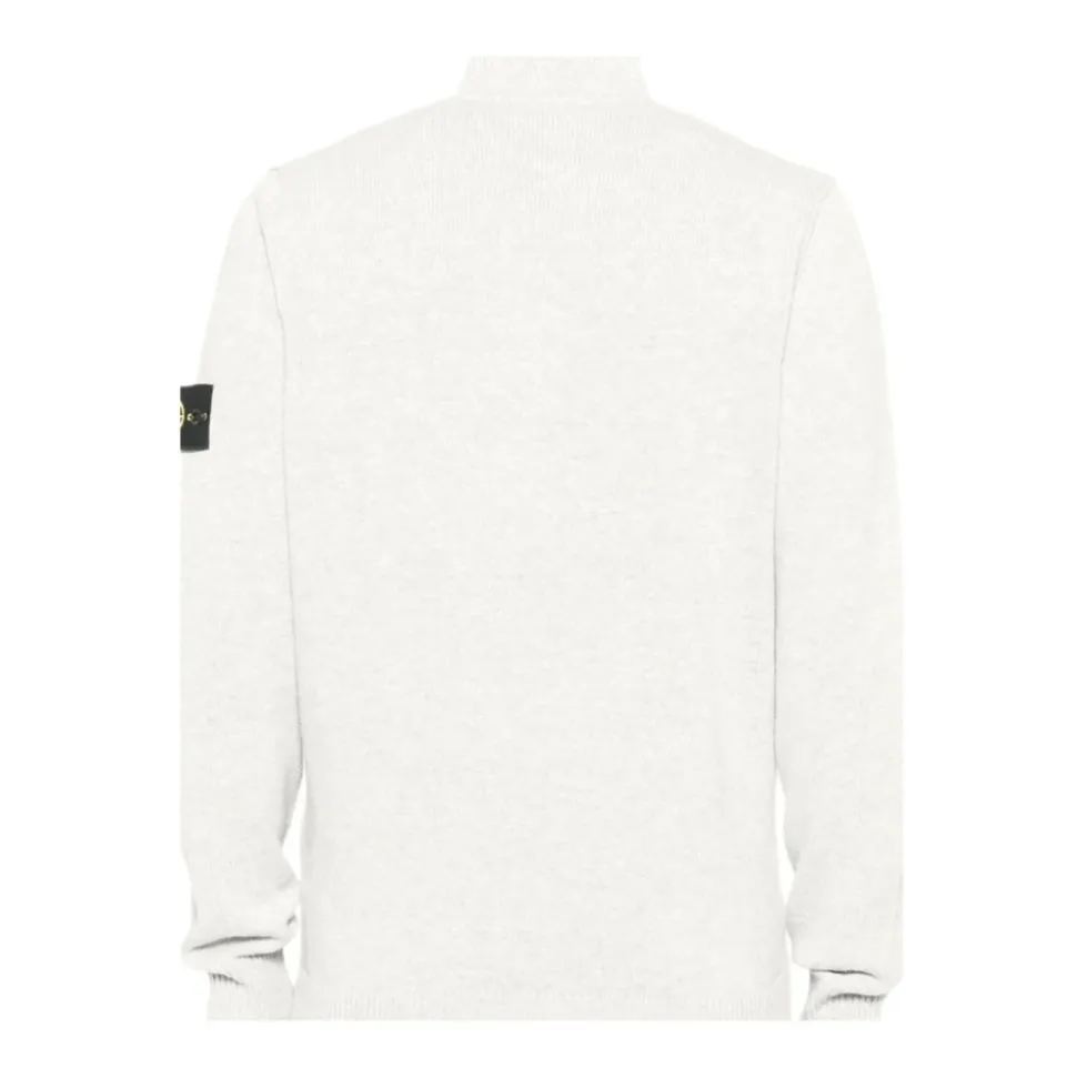 Pull en laine d'agneau à demi-zip