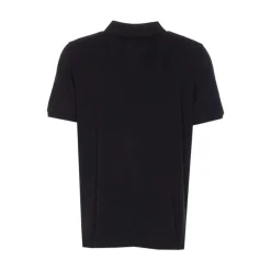Pull Noir à Boutons et Manches Courtes