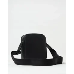 Sac bandoulière en cuir noir Boss