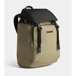 Sac à dos bicolore avec cordon de serrage ajustable et poches zippées