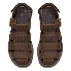 Sandalette homme marron - version large