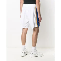 Short de sport à bandes latérales et logo