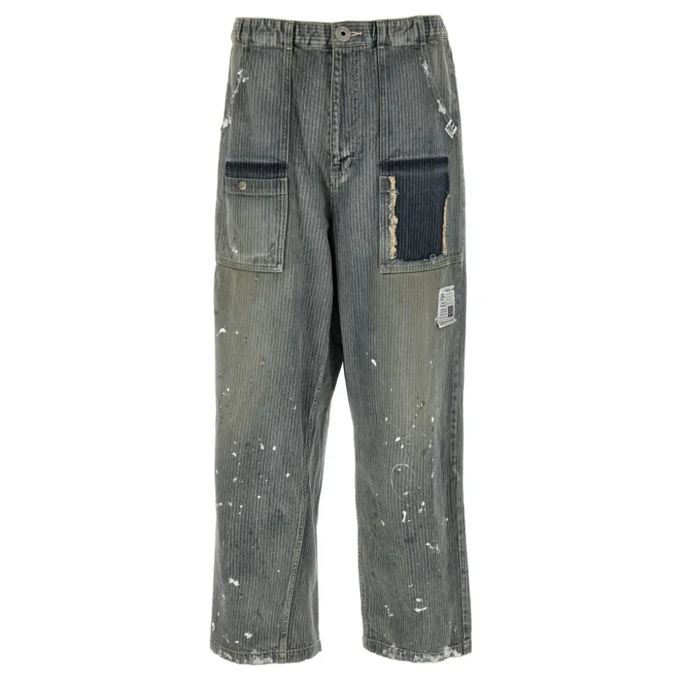 Stripe Denim Bush Pants